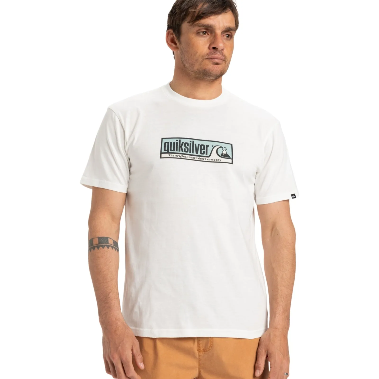 Quiksilver Mens Evo Endless Short Sleeve T-Shirt TexturedSurface HoodedVersion