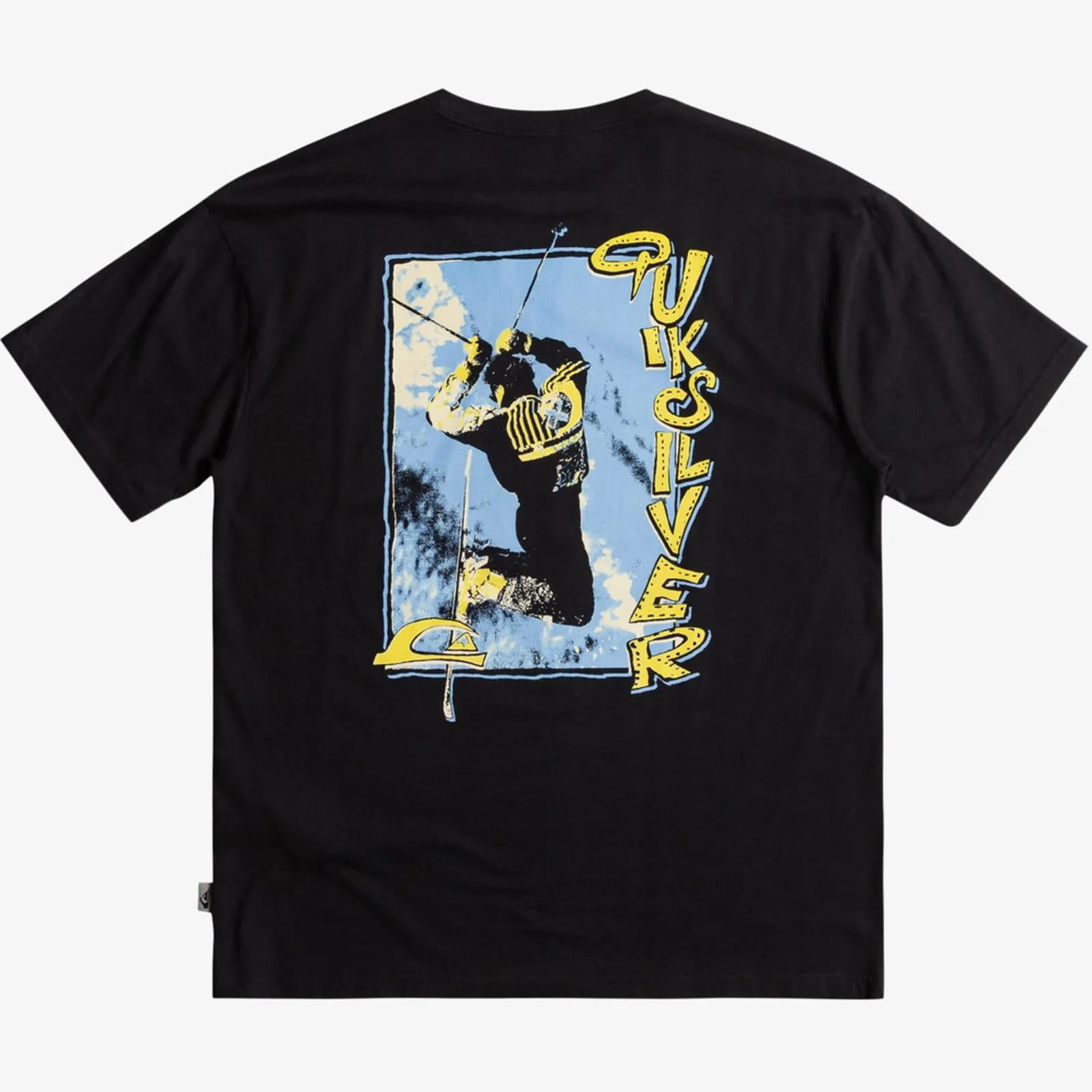 Contrast Stitch Sustainable Production Certified Quiksilver Mens Grinderz T-Shirt Surf Surfing
