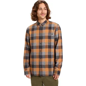Quiksilver Mens Motherfly Plaid Long Sleeve Shirt Moisture Control Technology Wrinkle Resistant Treatment