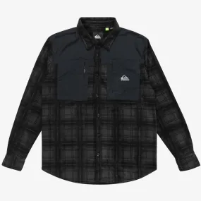 Striped Design Quiksilver Mens North Seas Long Sleeve Shirt