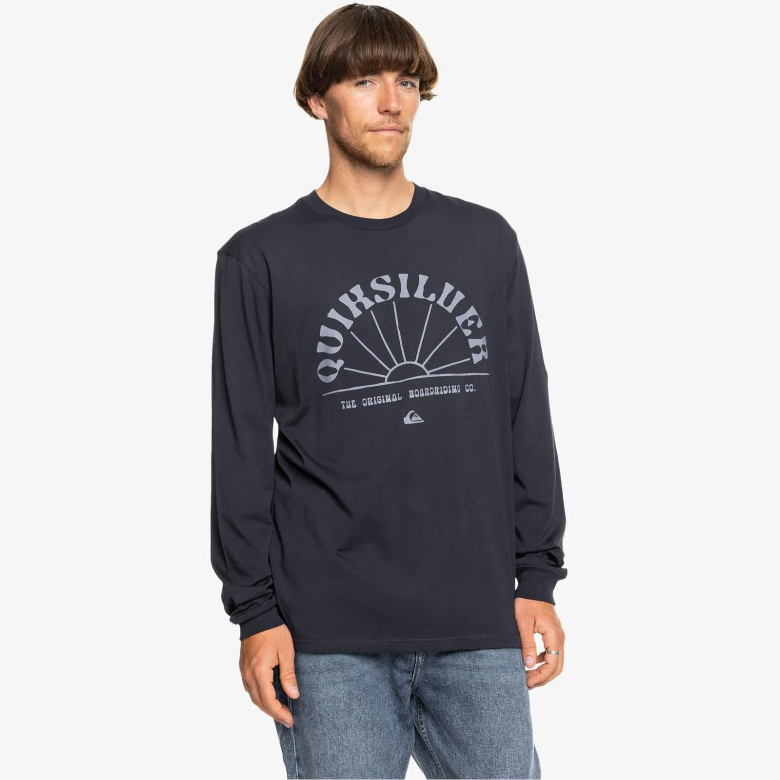 Quiksilver Mens Rays For Days Graphic T-Shirt Top Adjustable Collar System NoRoll Hem Technology