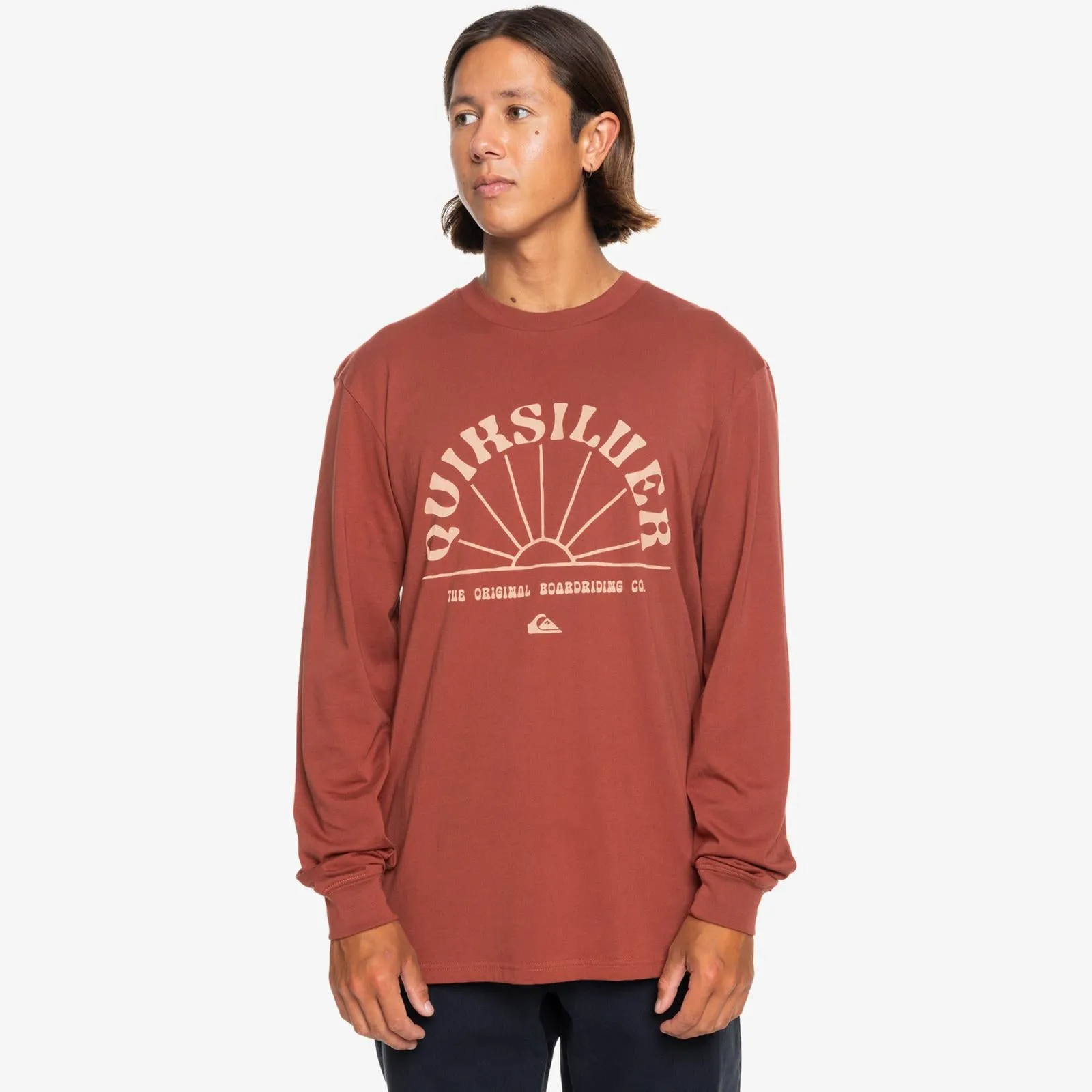 Ergonomic Shoulder Shape Printed T-shirt Quiksilver Mens Rays For Days Graphic T-Shirt Top