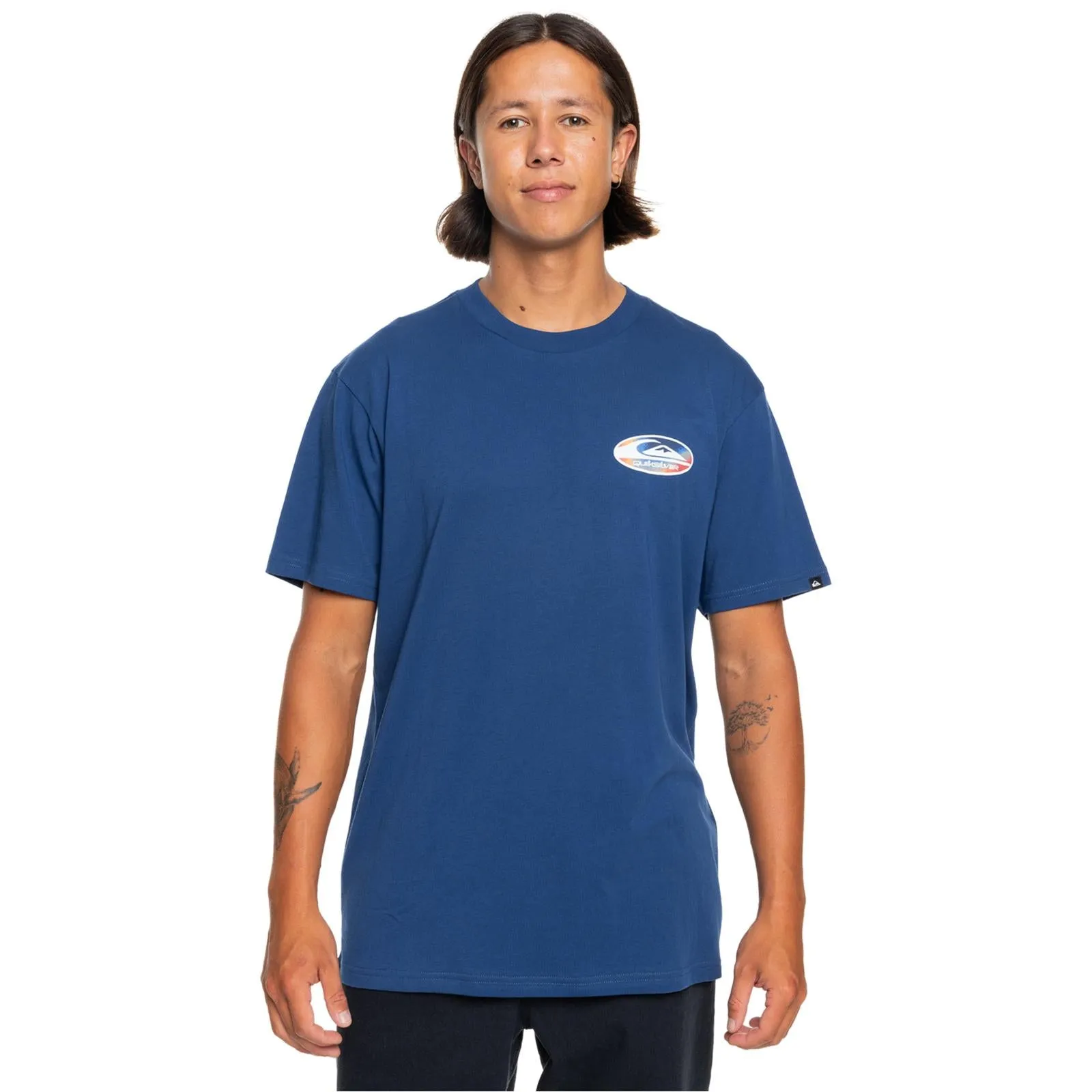 DoubleLayered Casual Sweater Quiksilver Mens Retro Link Graphic T-Shirt