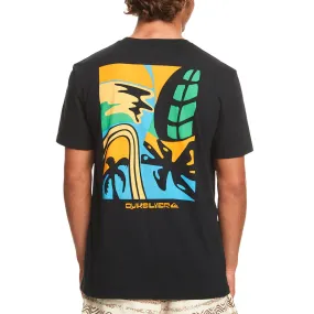 Quiksilver Mens Weird Trip Short Sleeve Cotton T-Shirt RubberizedGrip