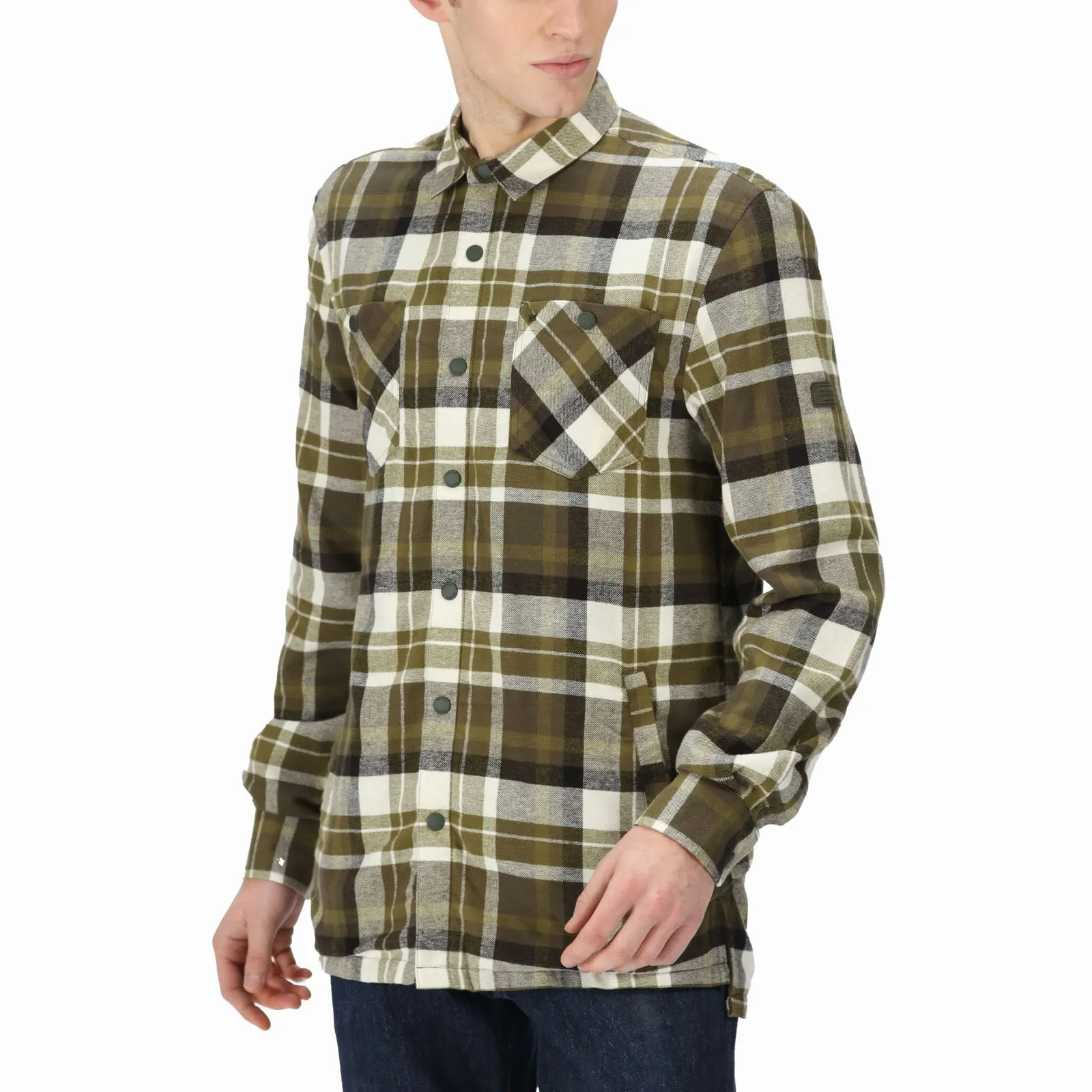 Tagless Labeling Regatta Mens Thamos Long Sleeve Checkered Brushed Shirt