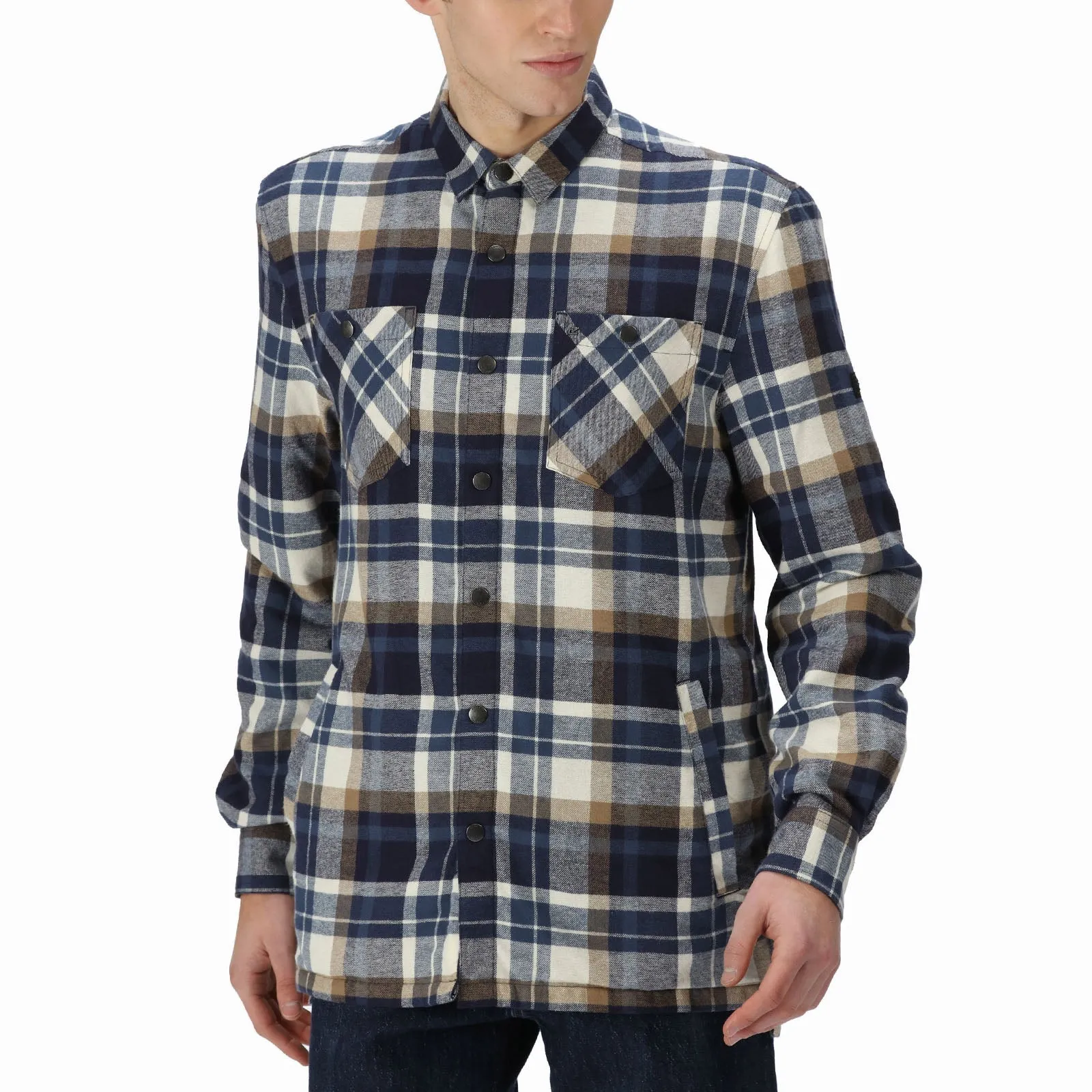 Year-Round Wear Regatta Mens Thamos Long Sleeve Checkered Brushed Shirt