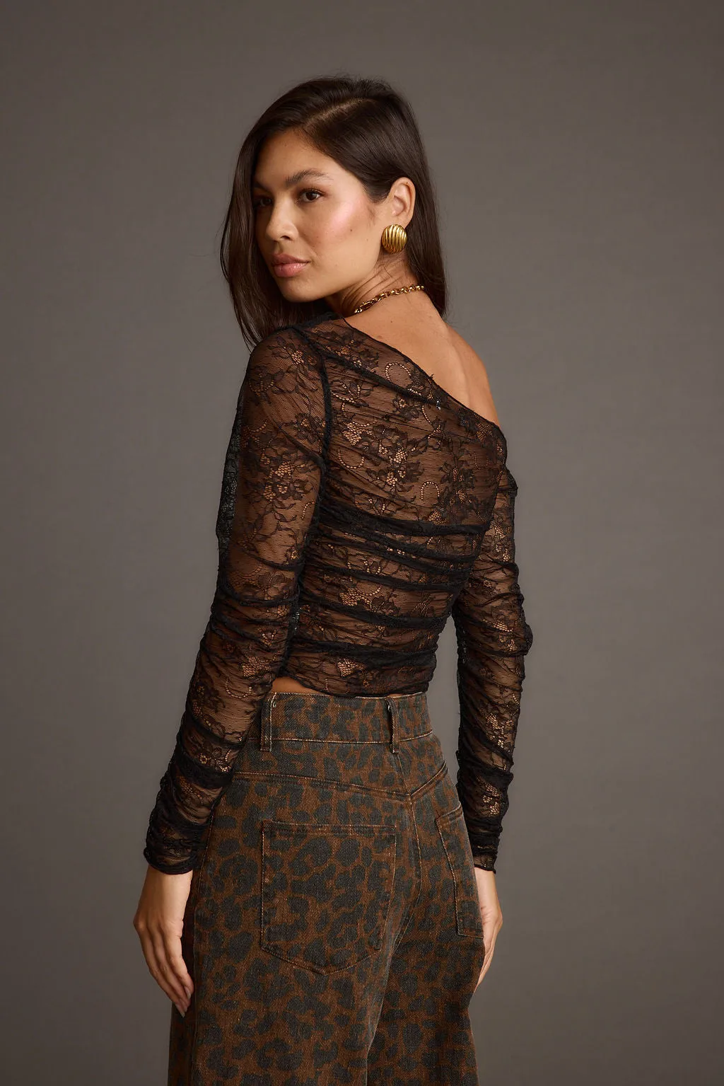 Ramona Black Lace Off The Shoulder Top Handmade