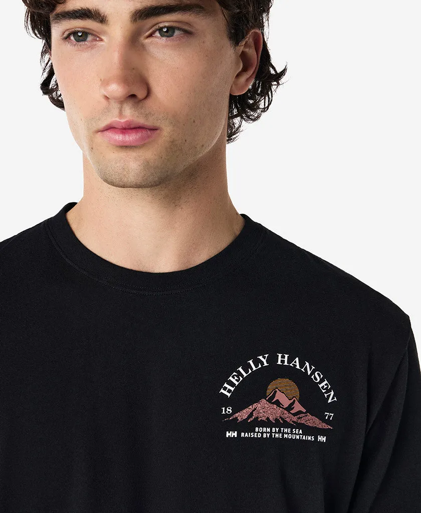 Recycled Polyester Blend Stretch Weave Construction RANGELAND T-SHIRT, Black