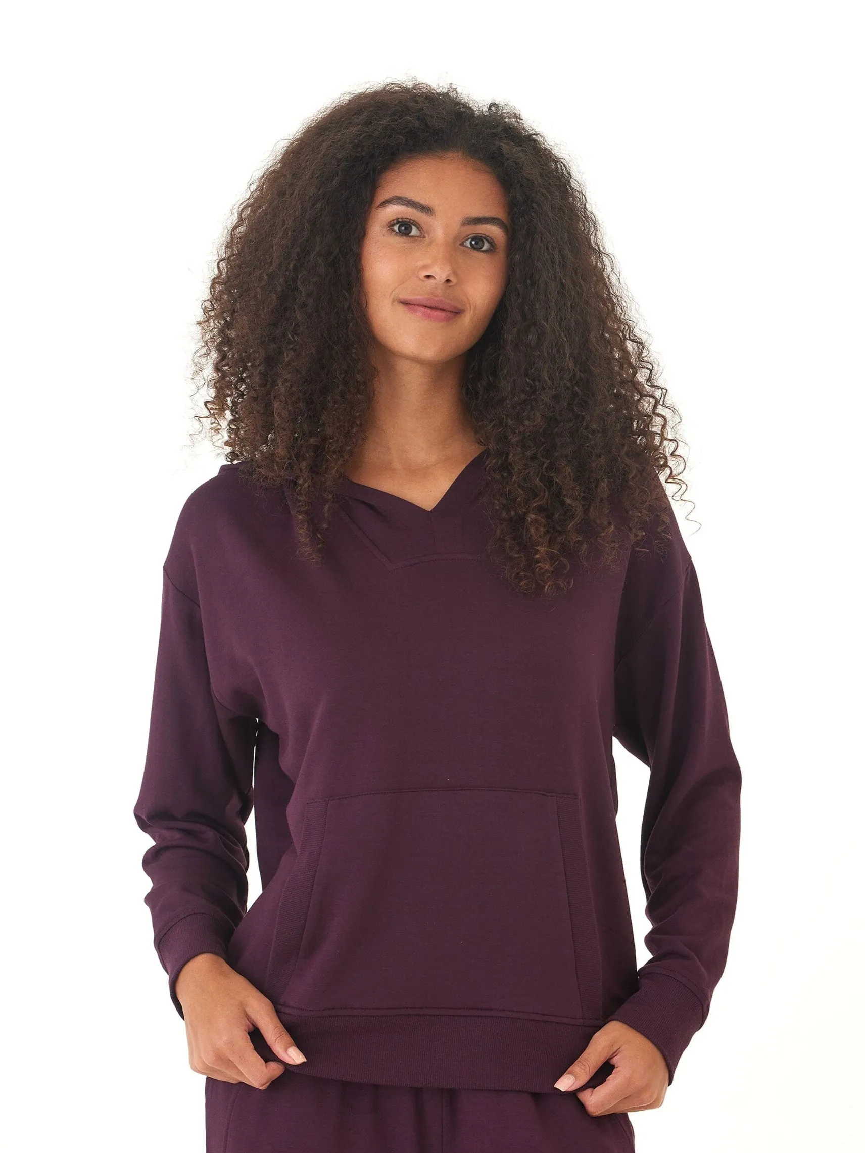 Minimal Aesthetic Raya Feather Fleece Pullover Hoodie