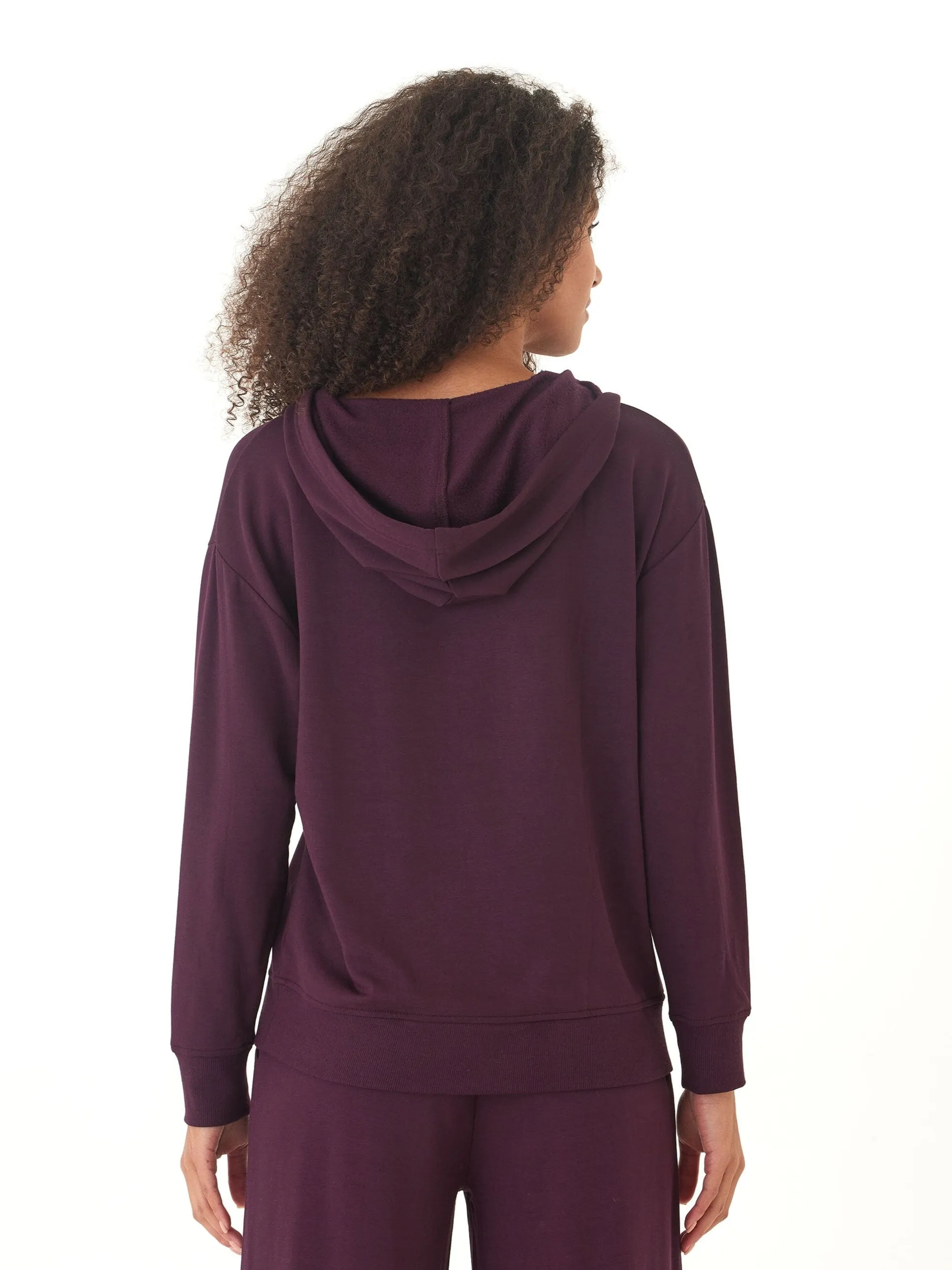 Anti Pilling Textile Raya Feather Fleece Pullover Hoodie