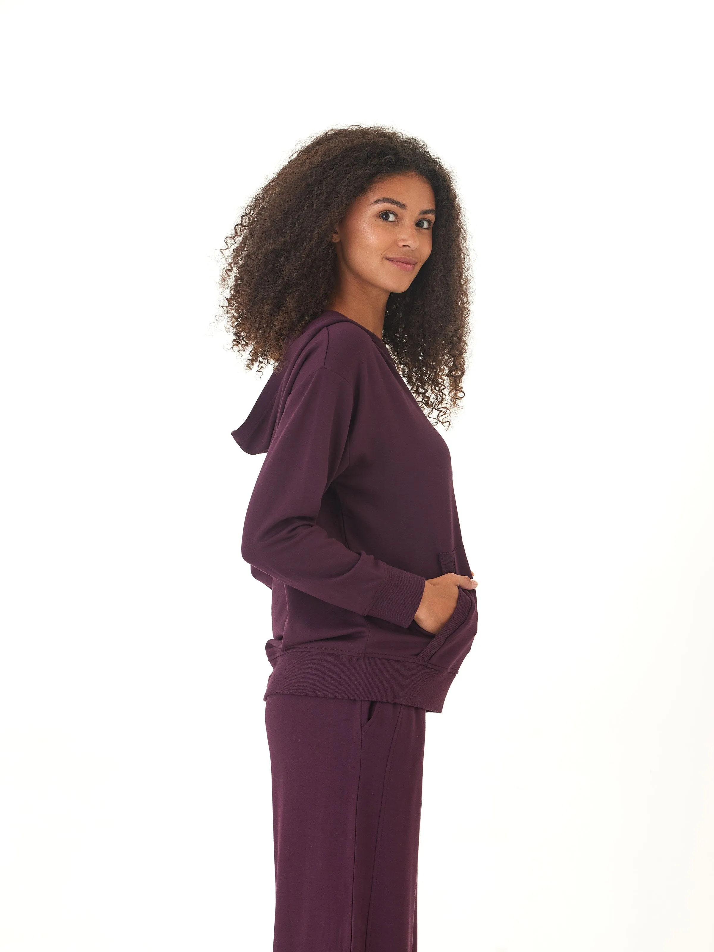 Raya Feather Fleece Pullover Hoodie Multi Pocket