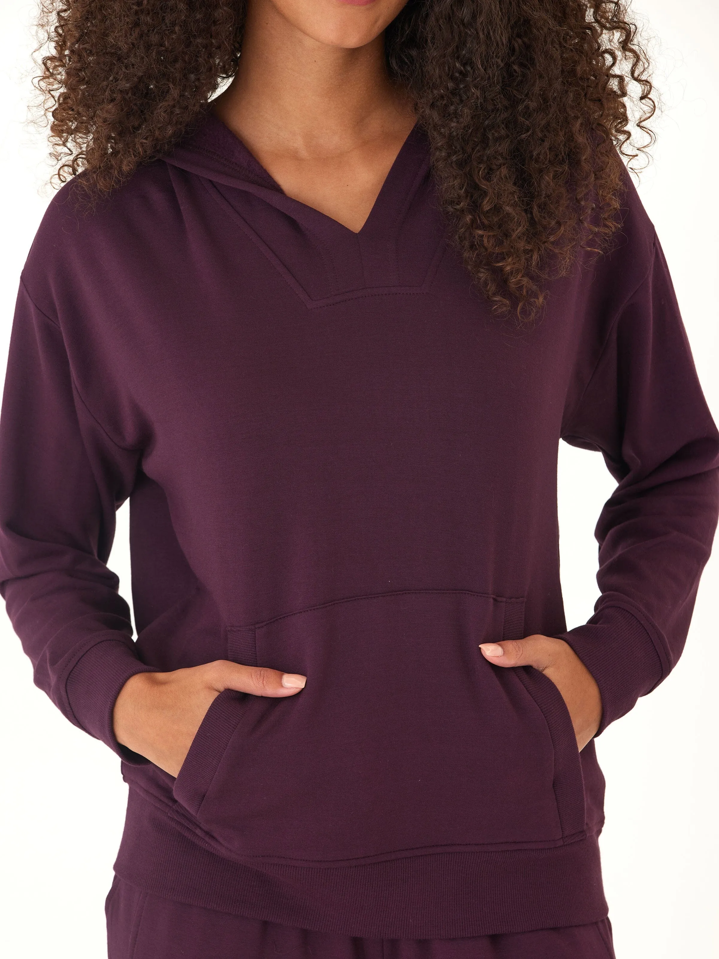 Ergonomic Shoulder Fit Raya Feather Fleece Pullover Hoodie