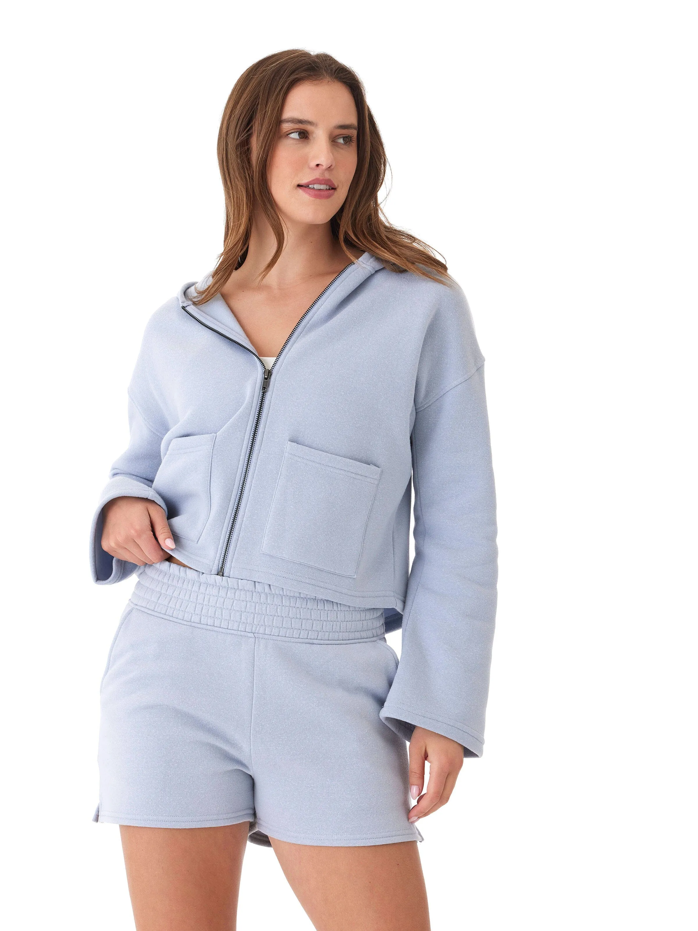 Smart Casual Piece Stylish Basics Raychelle Triblend Fleece Pocket Hoodie