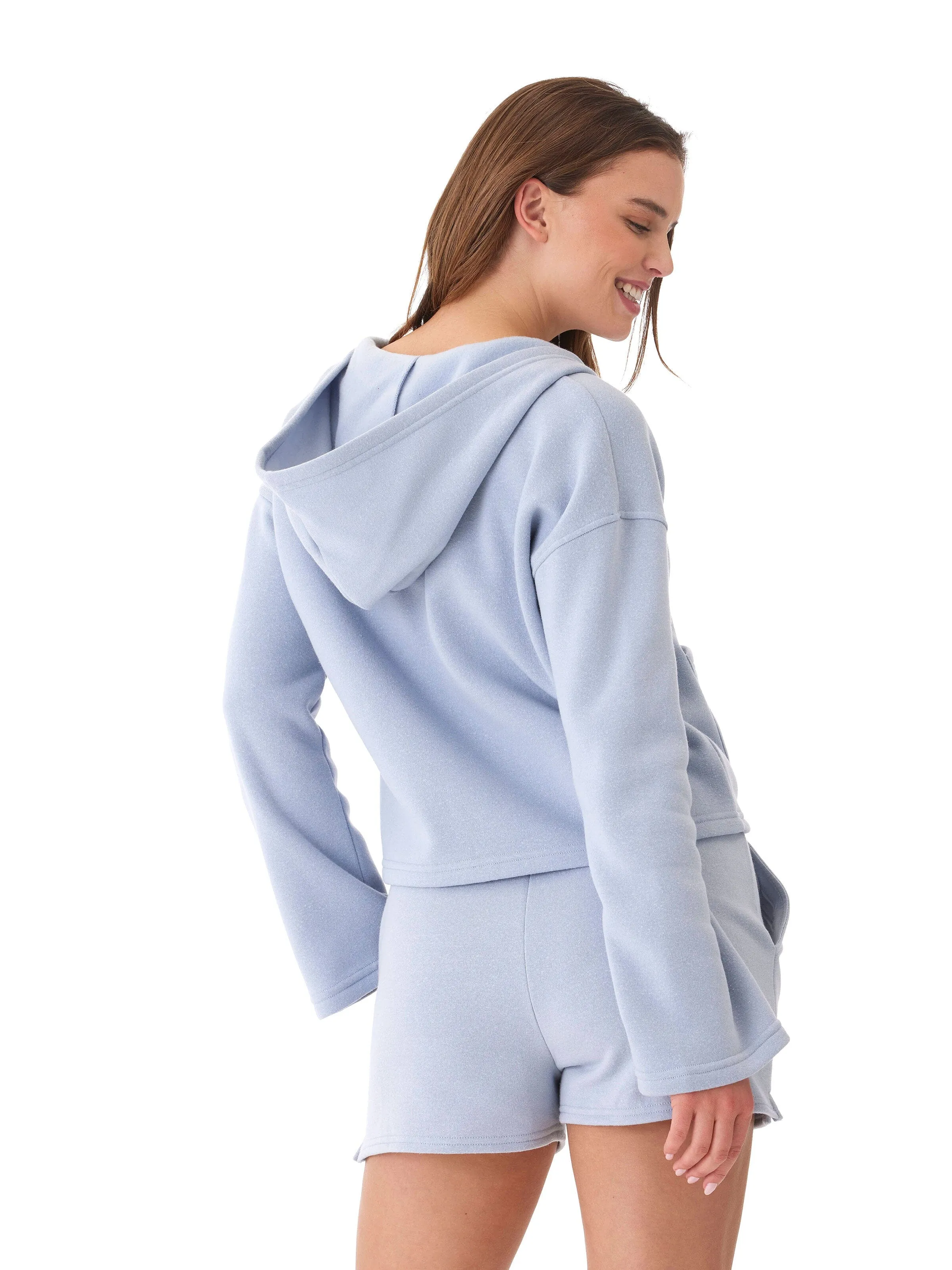 Raychelle Triblend Fleece Pocket Hoodie Waist Belt