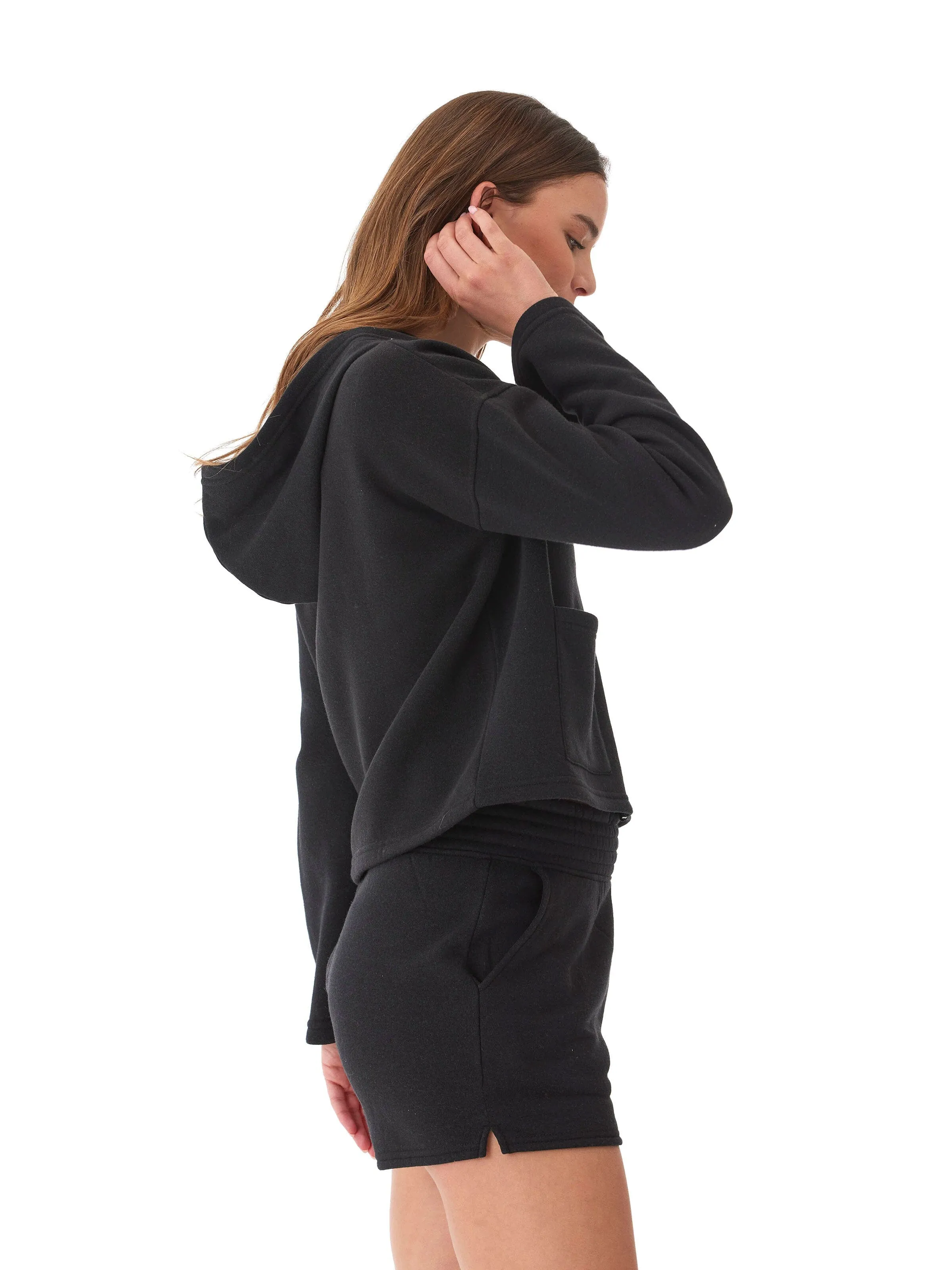 Raychelle Triblend Fleece Pocket Hoodie ReinforcedStressPoints Heat Keep