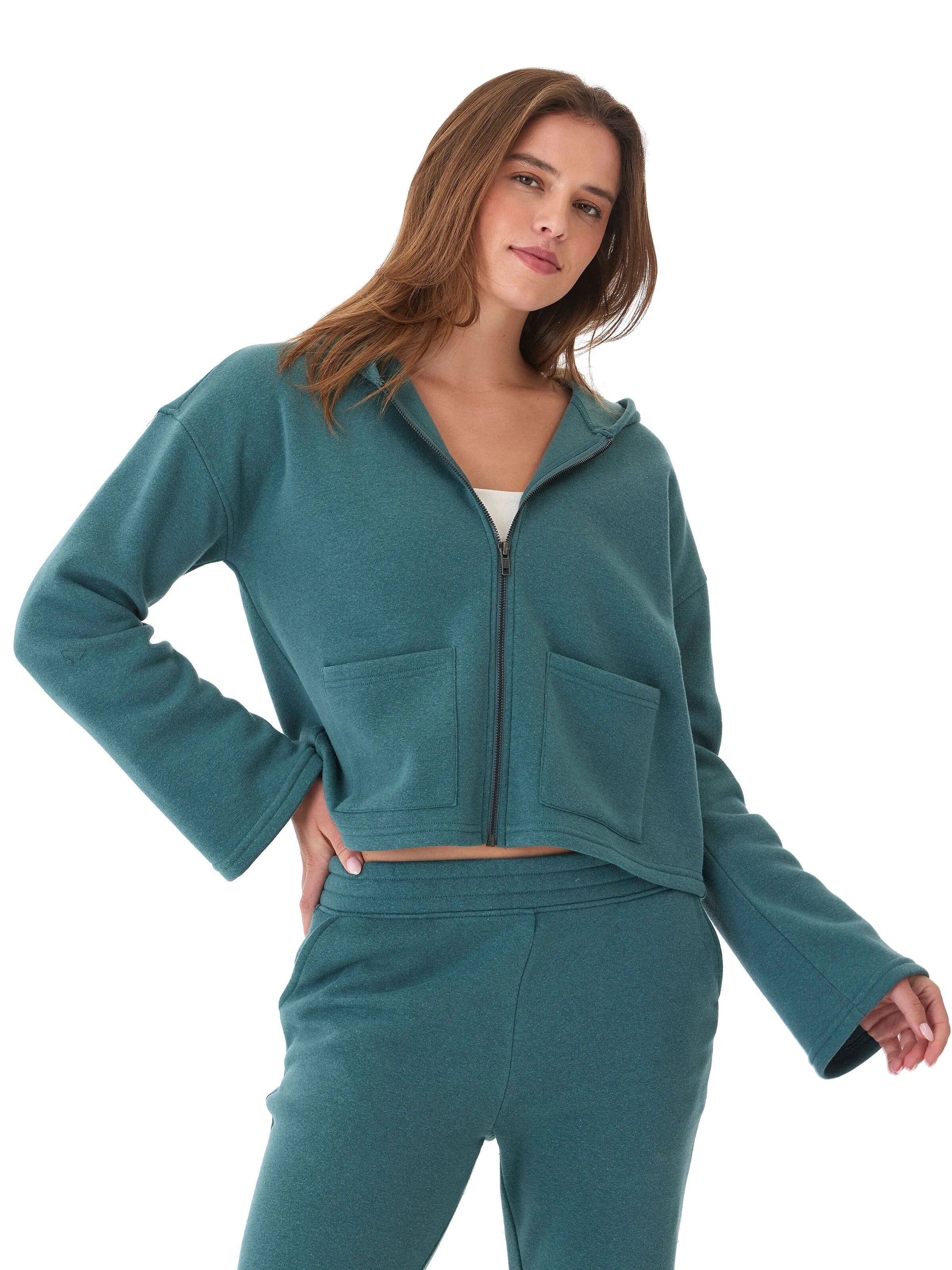 Raychelle Triblend Fleece Pocket Hoodie Snag Free Surface