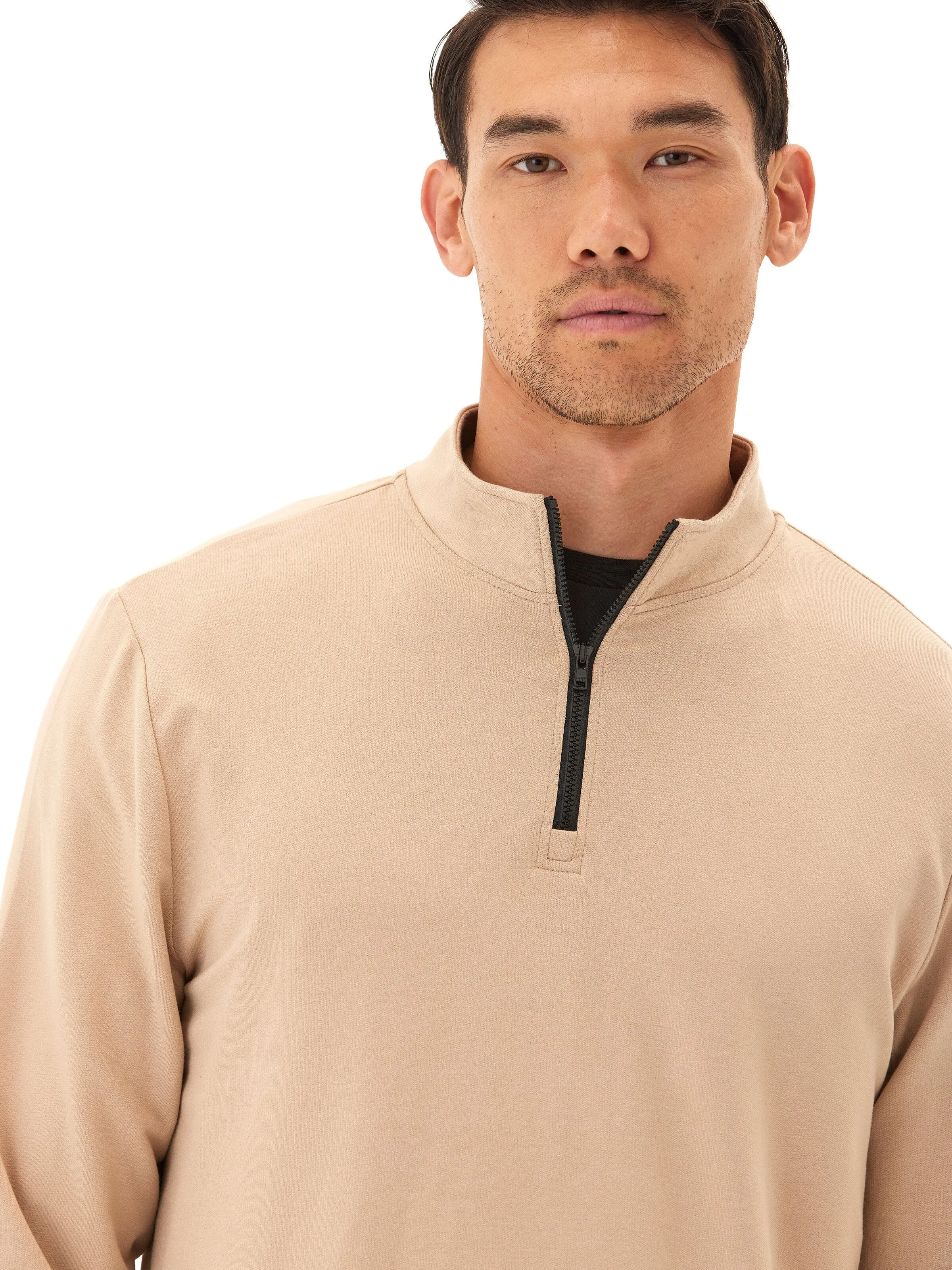 Wind Resistant Kace Modal Terry Quarter Zip Neck