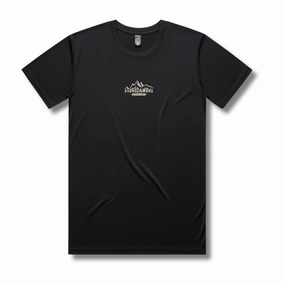 Vegan print design Recycled "Active" Tee in Black