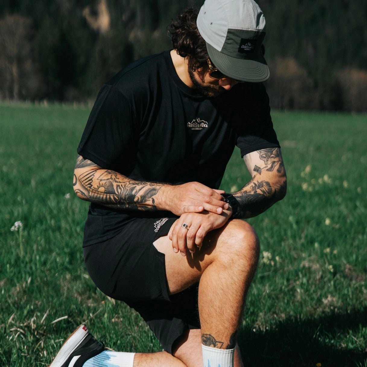 Modern Smart layerable Recycled "Active" Tee in Black