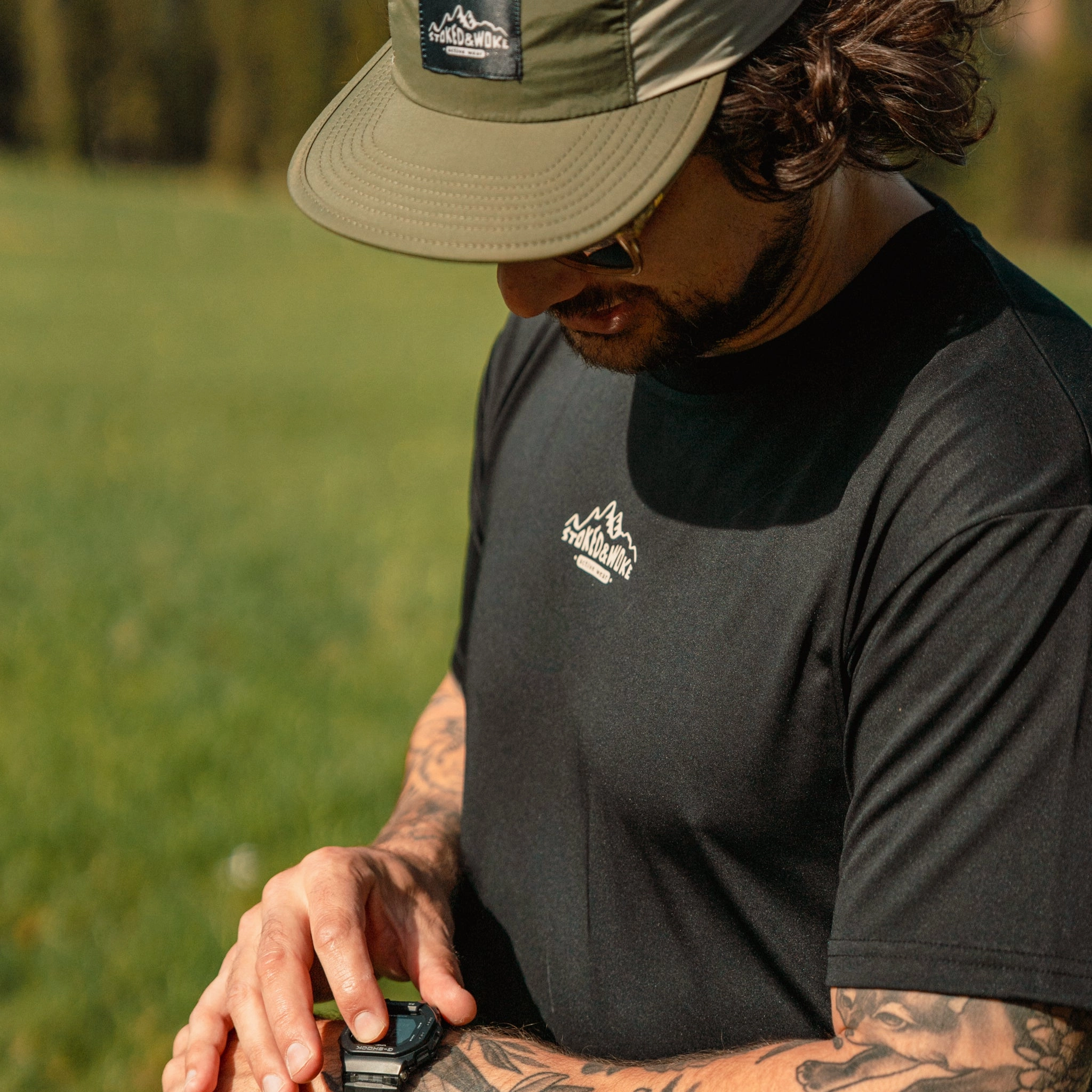 Cozy Fit Recycled "Active" Tee in Black