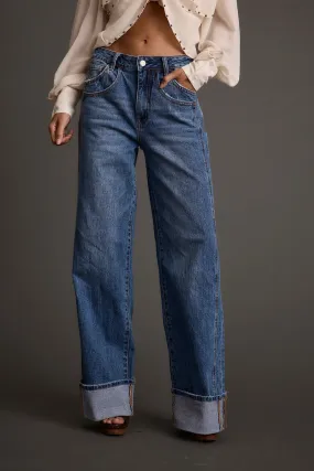 Casual Performance Fit Presley Cuffed Straight Leg Denim