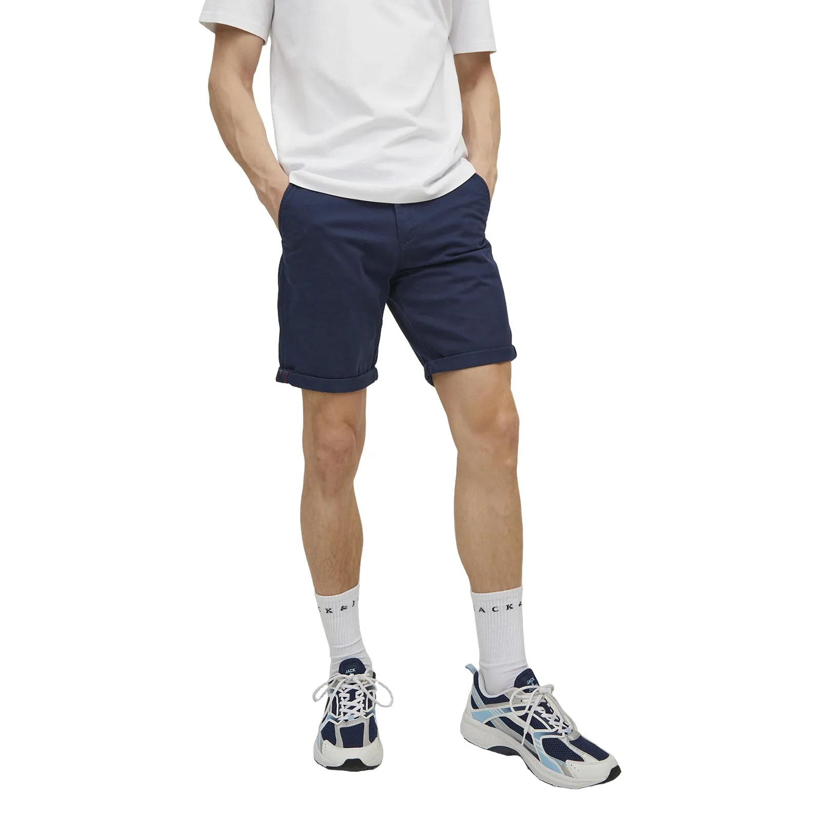 Jack & Jones Mens Bowie Shorts Solid Chino Shorts Minimal Stretch Skinny Fit