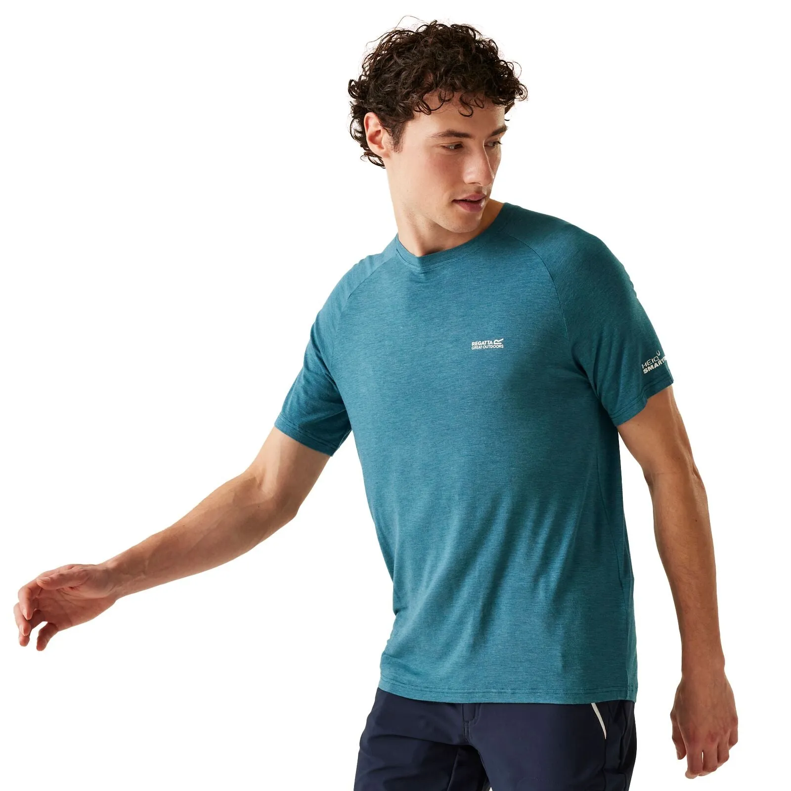 WideNeckOpening ReinforcedStitching Regatta Mens Ambulo II Short Sleeve T-Shirt