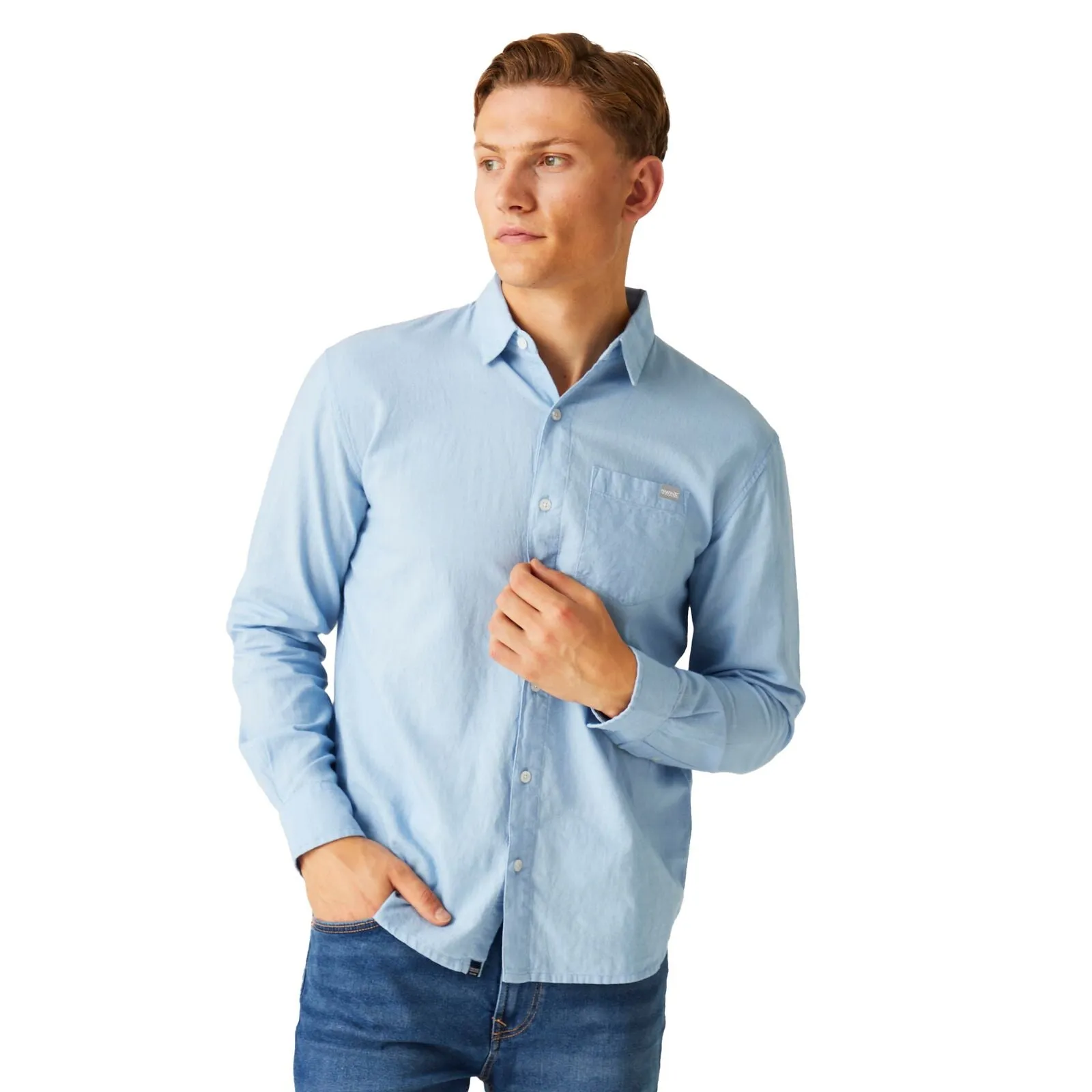 Regatta Mens Babbinswood Long Sleeve Shirt Sophisticated Style Floral Motif