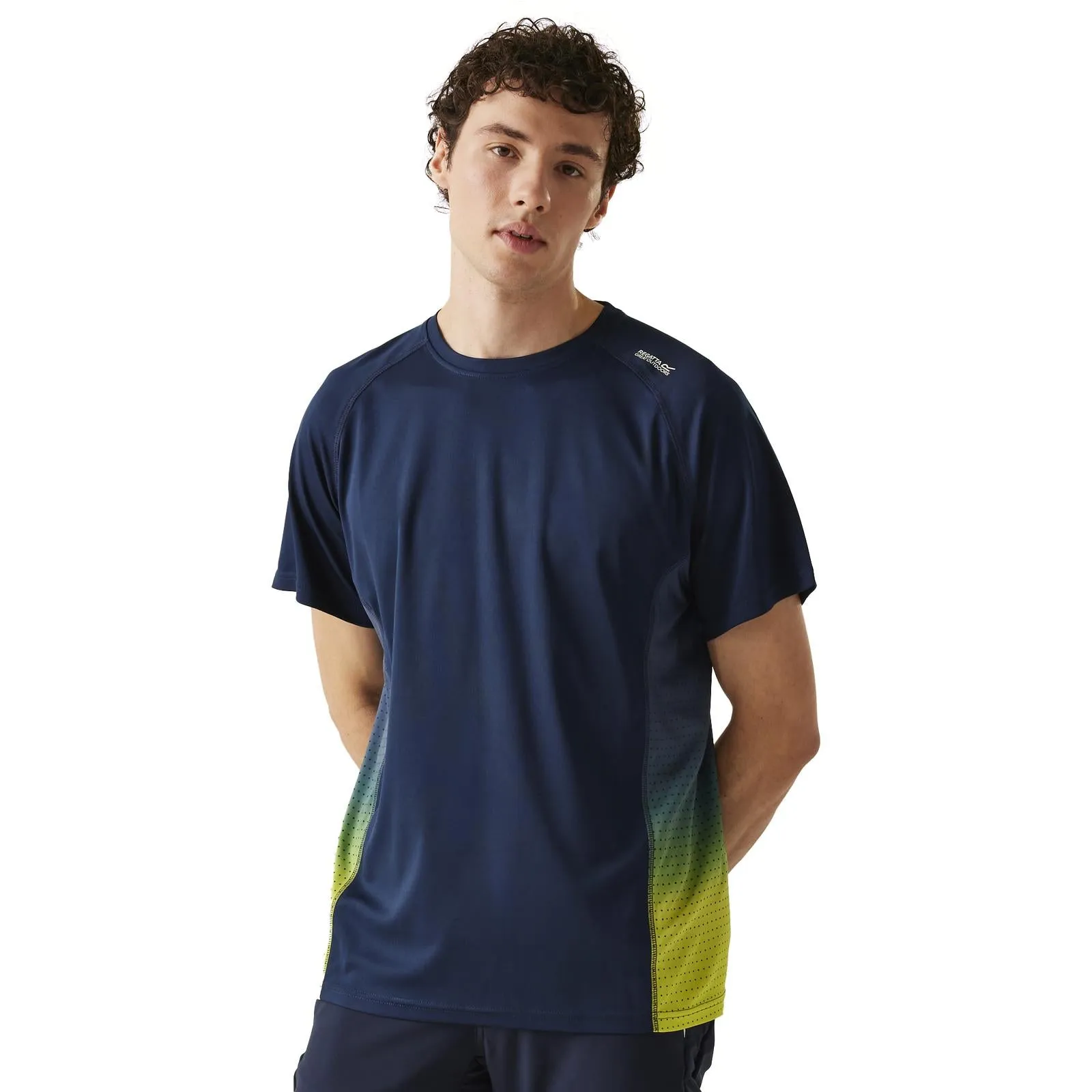Regatta Mens Corballis Short Sleeve T-Shirt MeshPanelIntegration HighDensity Knit