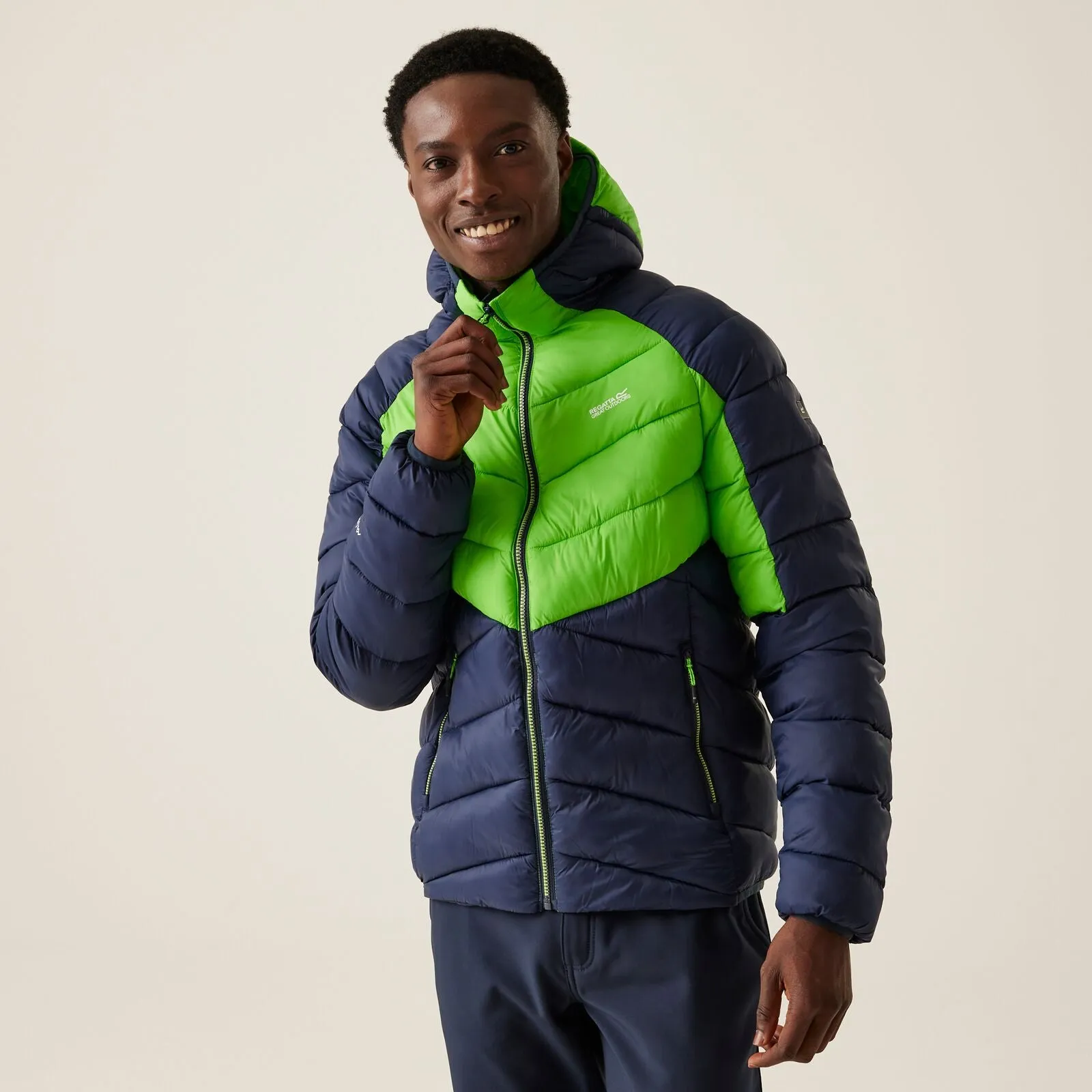 Regatta Mens Hooded Dalent Padded Jacket Ultra Soft Brushed Interior Non Irritating Seams