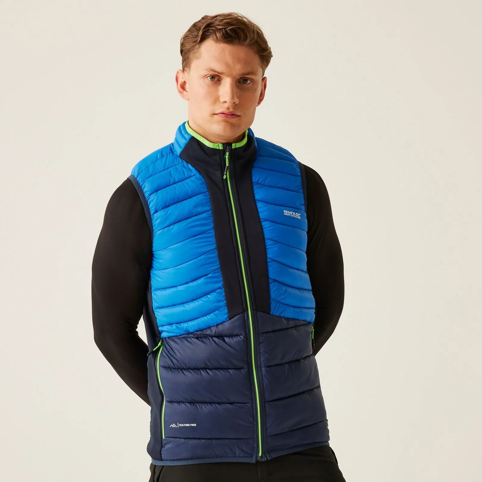 City Style Regatta Mens Leedre Hybrid Padded Gilet