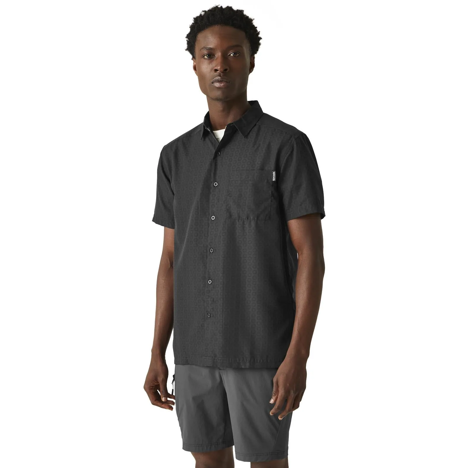 Regatta Mens Mindano VIII Short Sleeve Shirt Zip Front