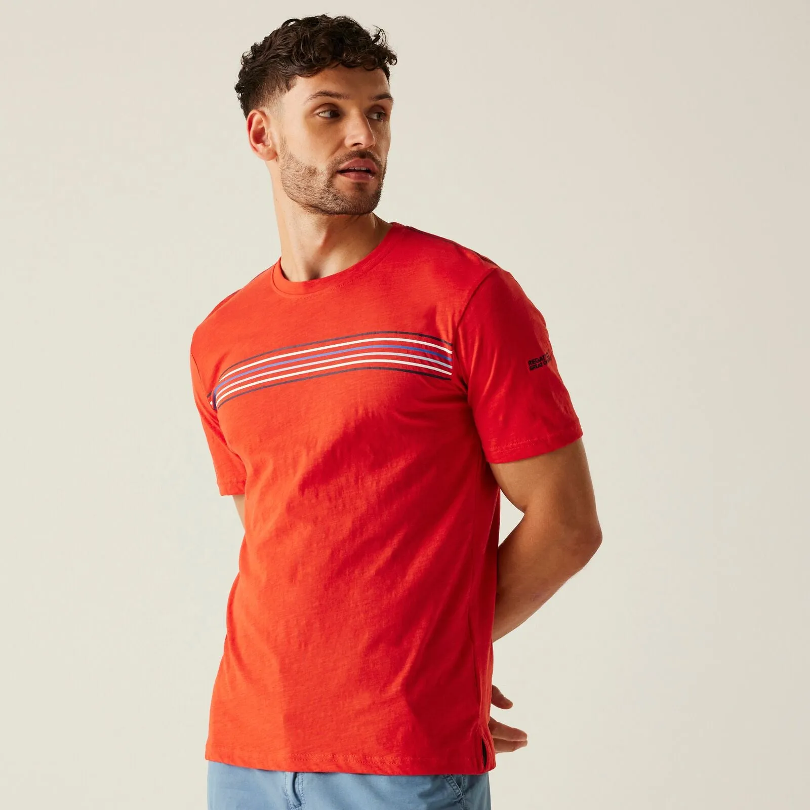 Raglan Sleeve Midweight Texture Regatta Mens Ravia Short Sleeve T-Shirt