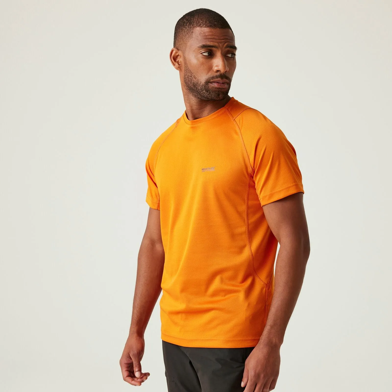 ErgonomicShape YarnDyedQuality Regatta Mens Virda IV Quick Drying Short Sleeve T-Shirt