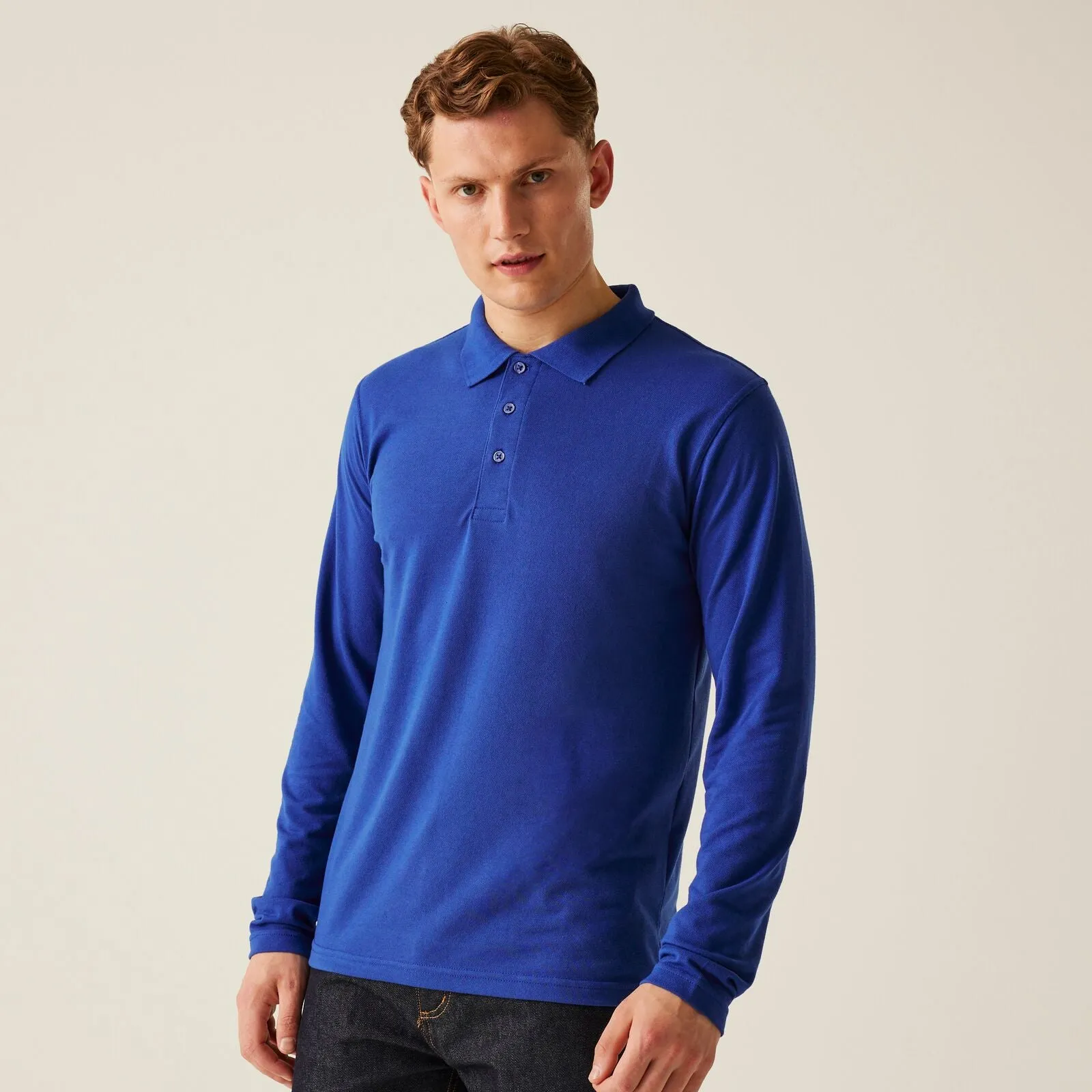 Regatta Professional Mens Pro 65/35 Long Sleeve Polo Shirt All Day Fit