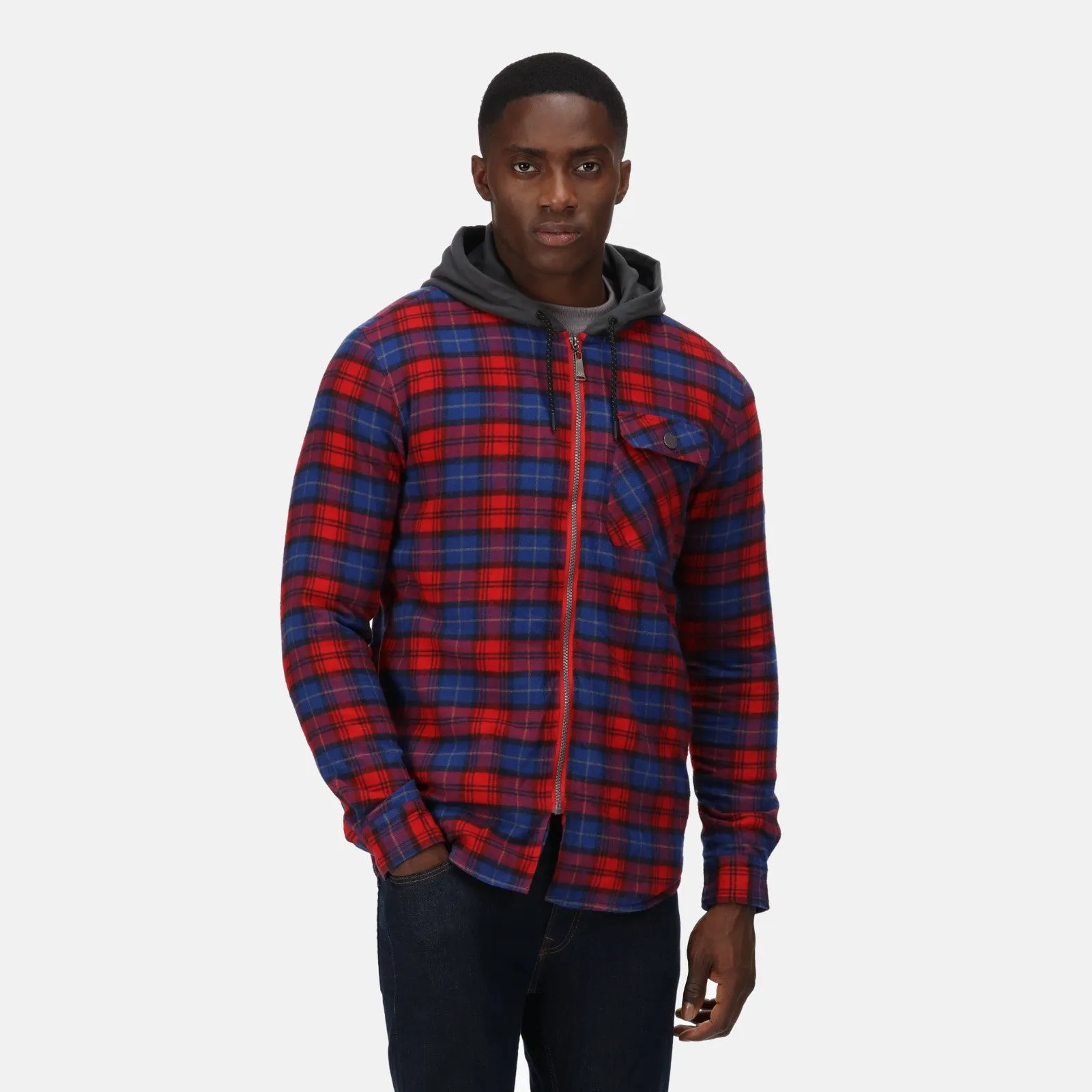 Regatta Professional Mens Tactical Siege Hooded Long Sleeve Shirt Reinforced Elbow Patches