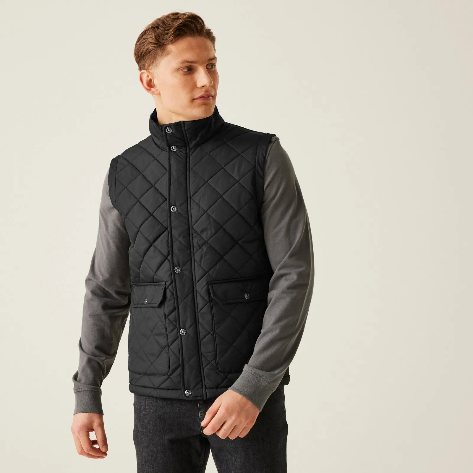 Regatta Professional Mens Tyler Padded Gilet Roll up sleeves