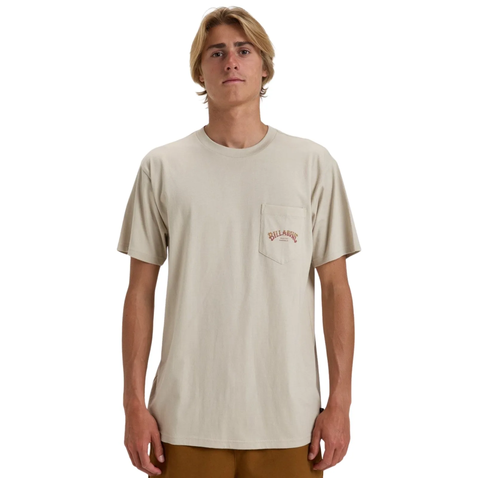 Billabong Mens Stacked Arch Short Sleeve T-Shirt Stretch Knit Material