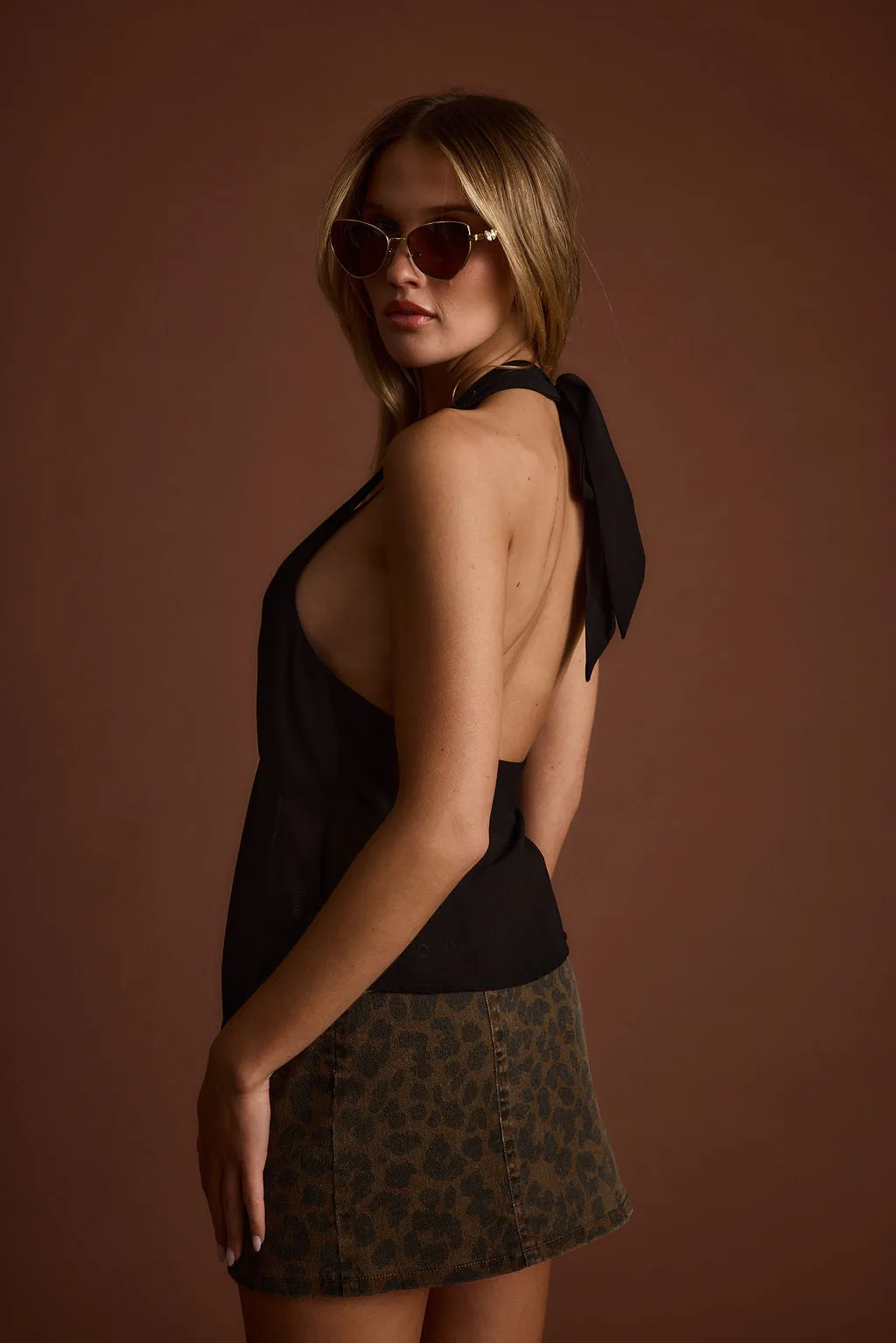 Lyric Black Chiffon Butterfly Top Airflow Mesh Lining