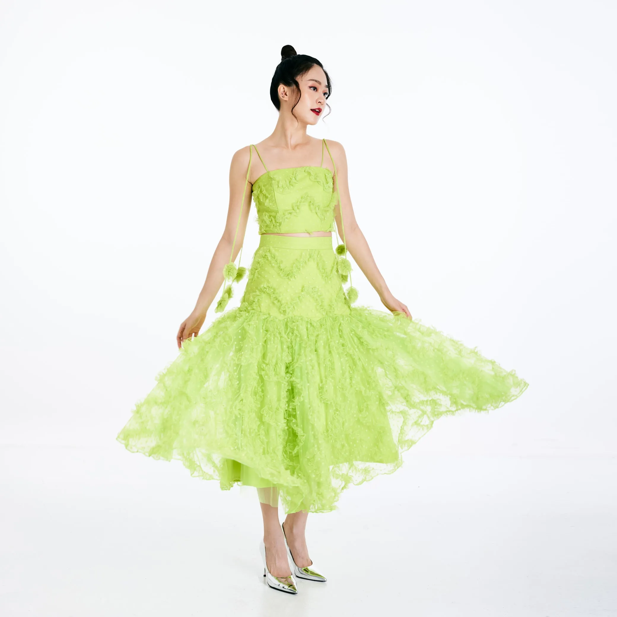 Breezy Fit Simple Outfit Lilou Tulle Skirt