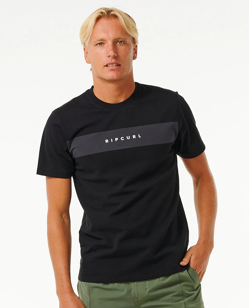 Rip Curl Mens Vaporcool Varial 2.0 Short Sleeve T-Shirt BrushedInnerSurface