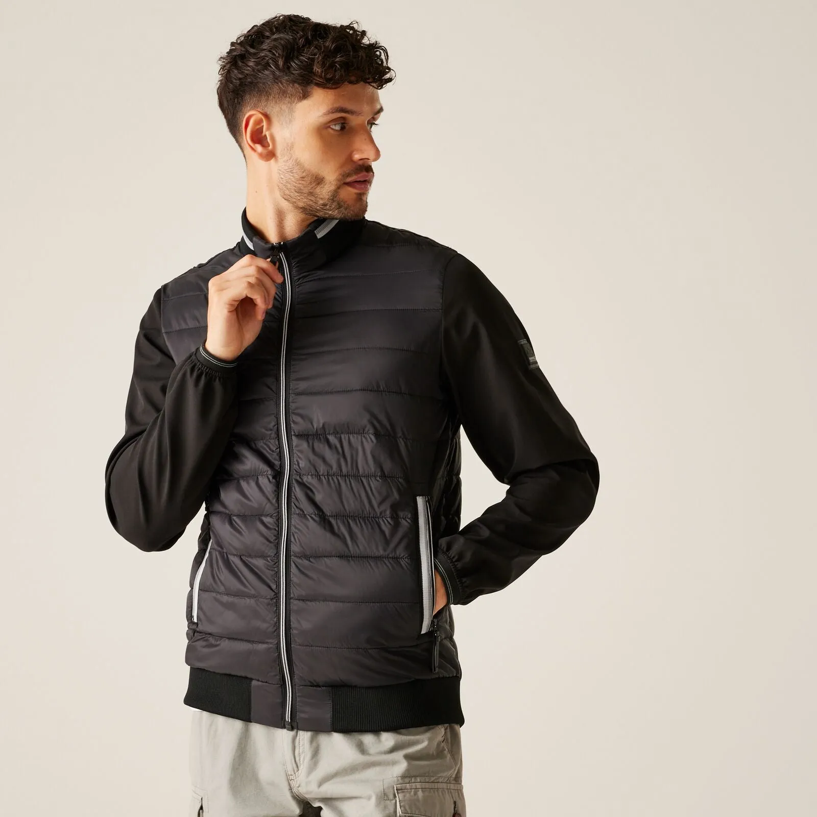 Regatta Mens Brennon Hybrid Padded Jacket Seam Sealed Technology Heat Sealed Zippers