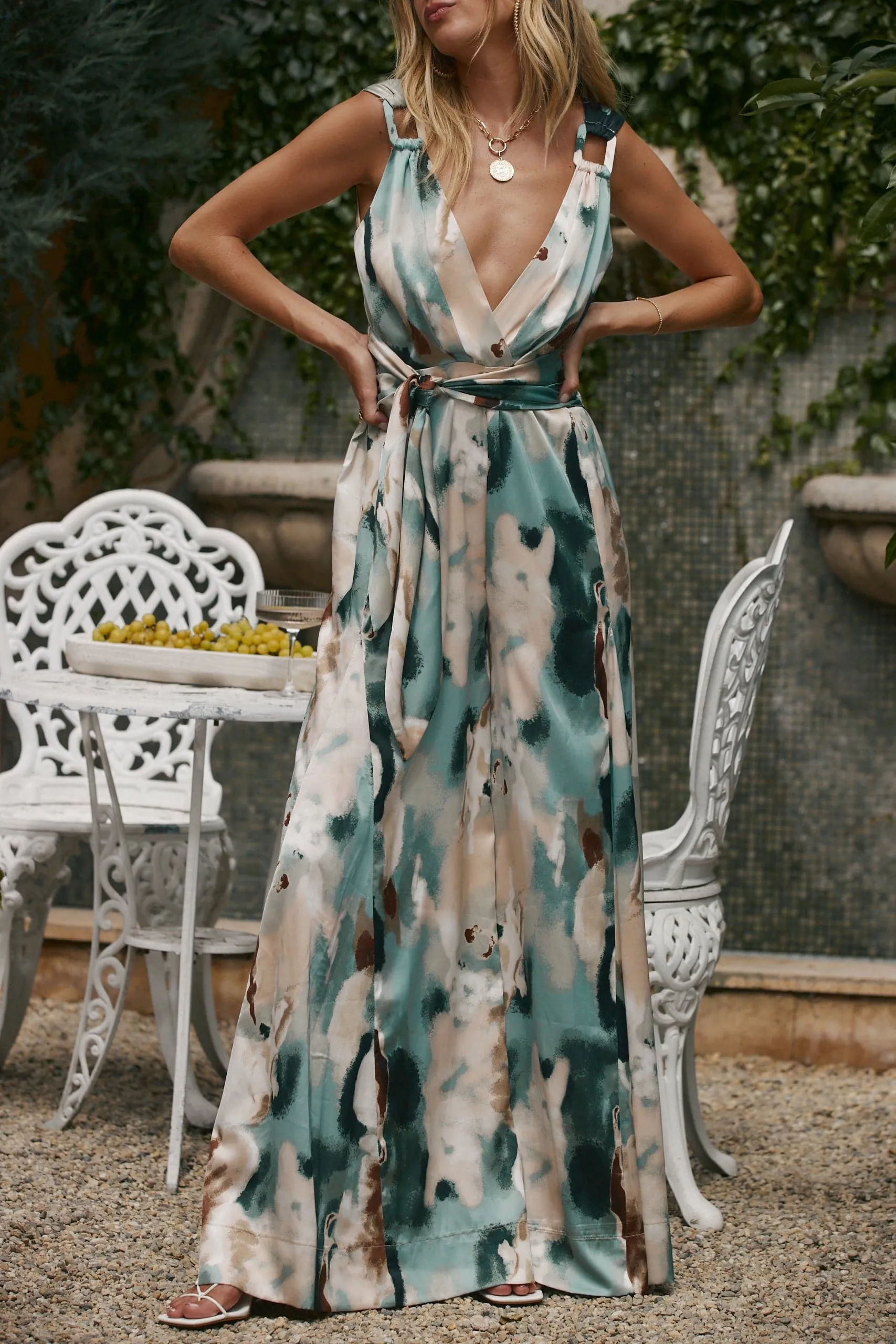 Stylish Look Salinas Blue Multi Jumpsuit