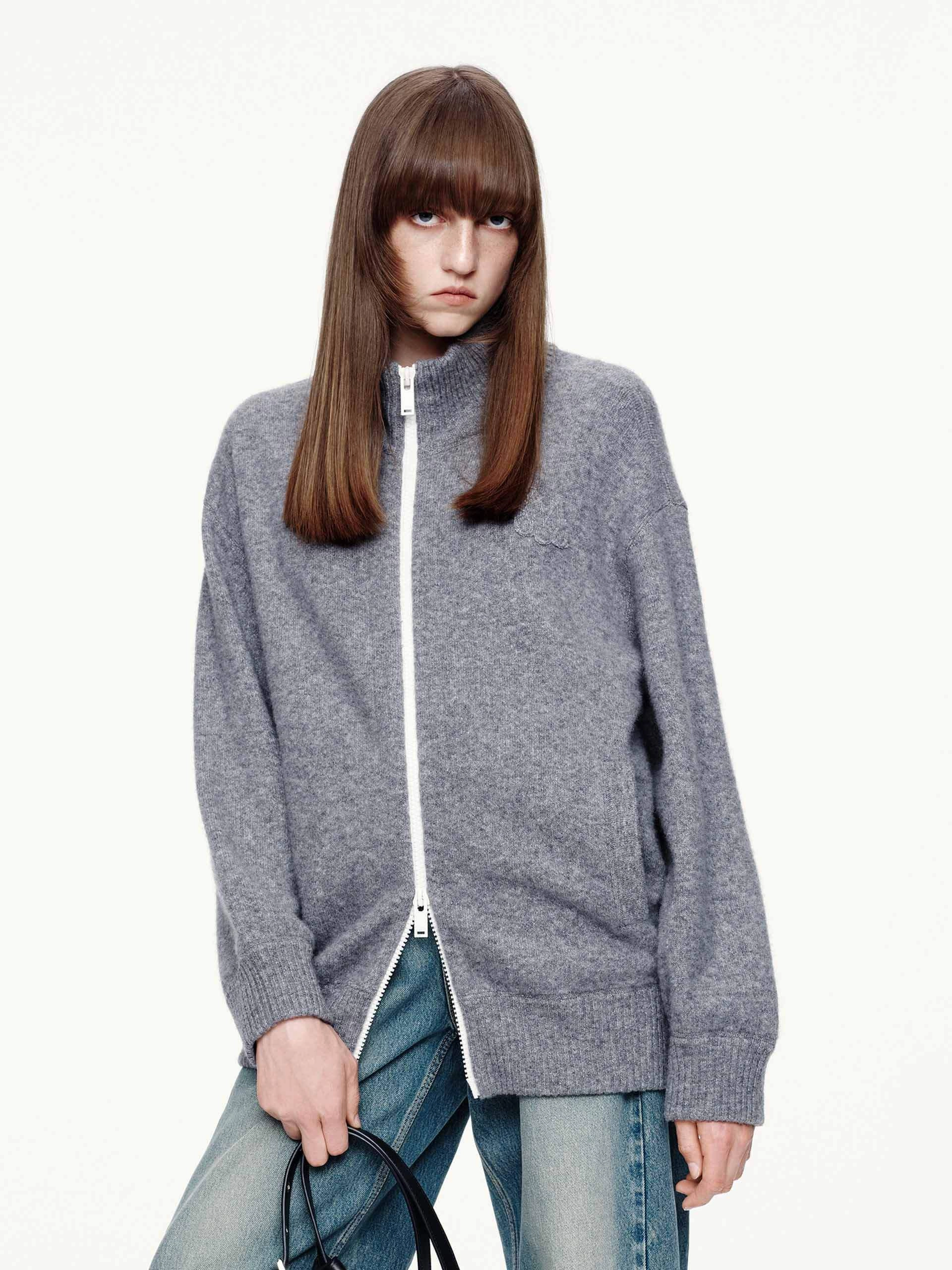 UPF Protection Autumn Ready Relaxed Zipper Knitted Cardigan
