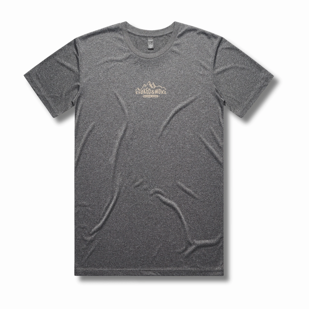 Recycled "Active" Tee in Graphite men's clothing