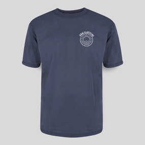 Relaxed Wearable Over-sized "Seaside" Stone-wash Tee