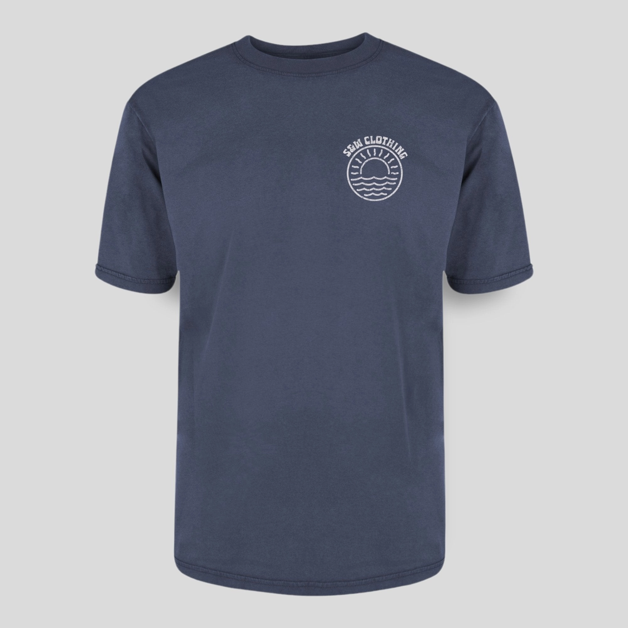 Minimalistic Wear Over-sized "Seaside" Stone-wash Tee