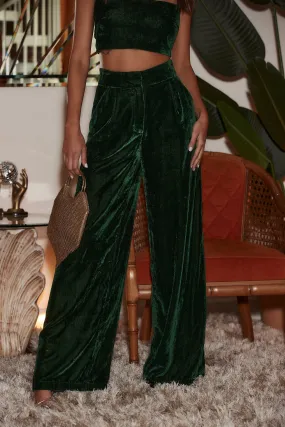 Rhea Emerald Velvet Trousers High Mobility