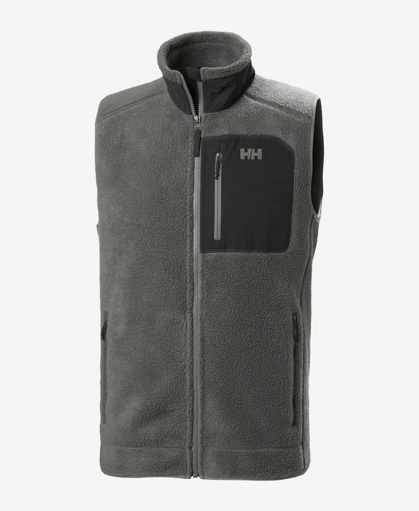 StainResistantFinish BreathableMesh PANORAMA PILE VEST, Concrete