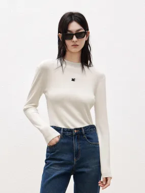 Ventilated Underarm Design Knitwear Choice Wool Blend Knitted Top